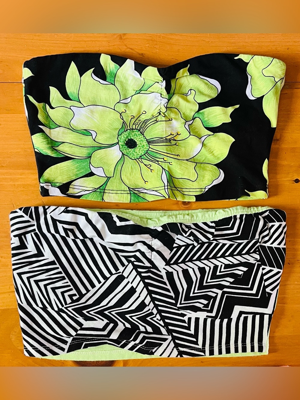 Vintage Wet Seal Bandeau Crop Tops, Size L